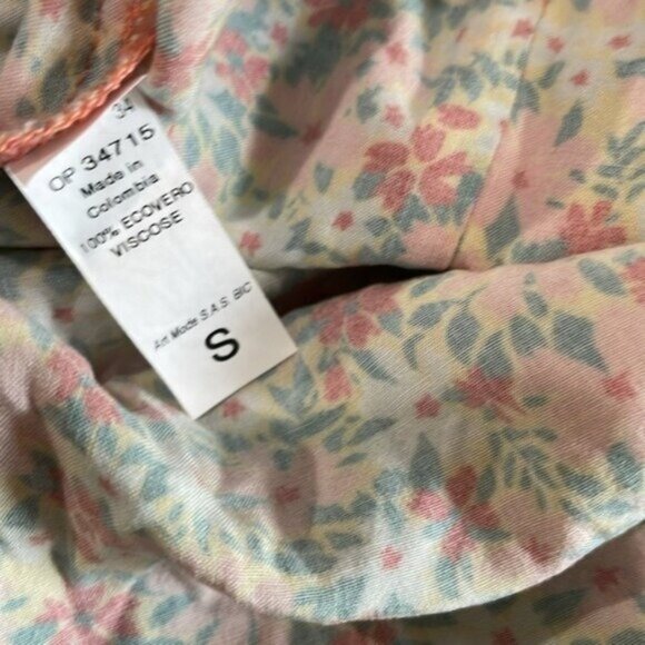 Maaji Caftan Floral Beach Boho Cherry Blossom Dress Swim Cover Feminine Tassel - Picture 8 of 9